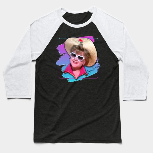 Jessica Fletcher- Retro Brush Paint Special Edition Baseball T-Shirt by Hursed